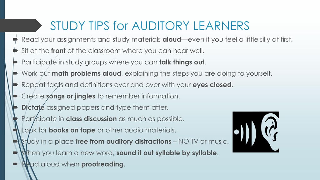 Auditory learning style essay